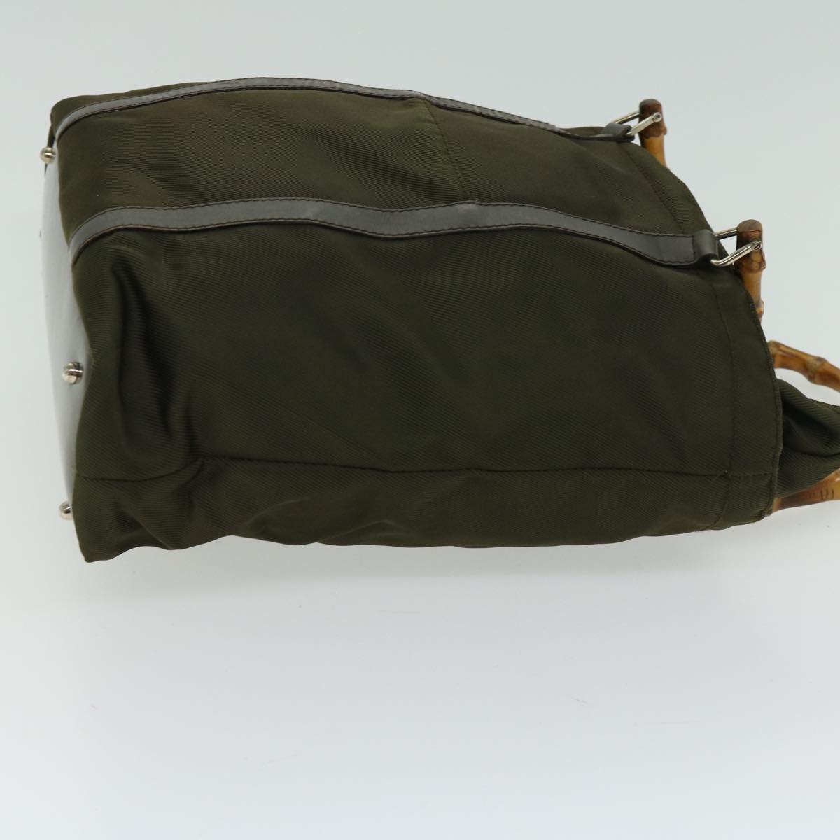 Gucci Bamboo Khaki Synthetic Handbag ()