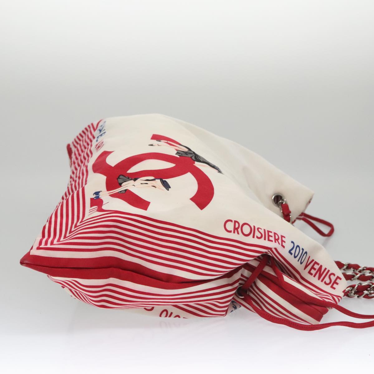 Chanel Bonbon Bag White Canvas Tote Bag ()