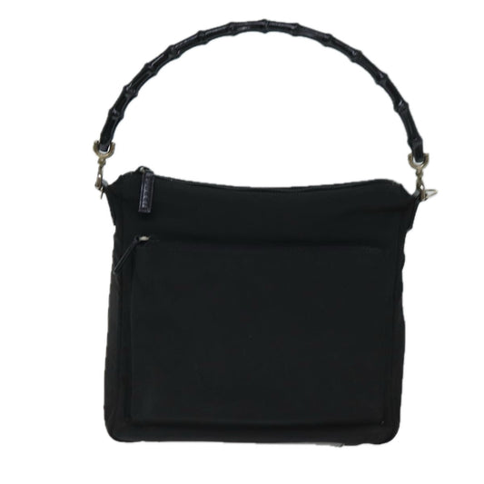 Gucci Bamboo Black Synthetic Handbag ()