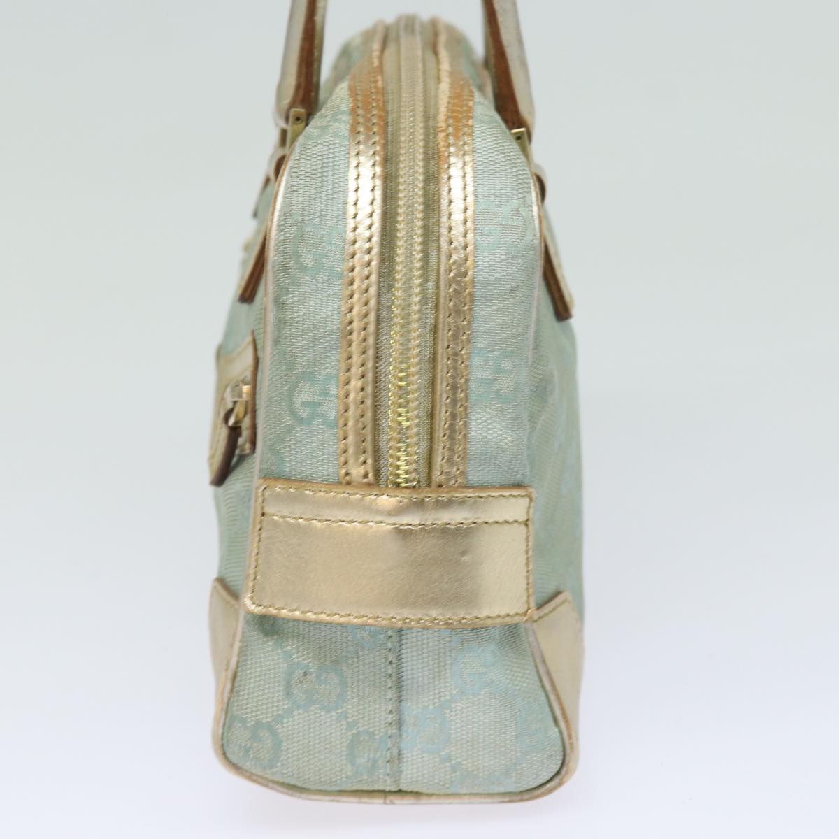 Gucci Bowling Blue Canvas Handbag ()