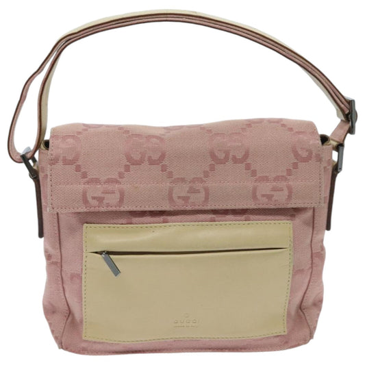 Gucci Gg Canvas Pink Canvas Shoulder Bag ()