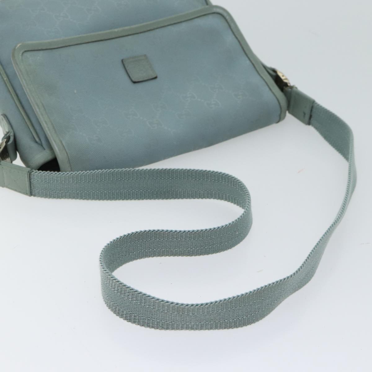 Gucci Gg Canvas Blue Canvas Shoulder Bag ()