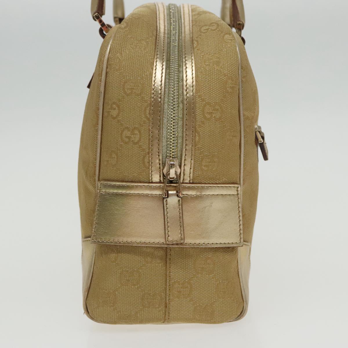 Gucci Gold Canvas Handbag ()