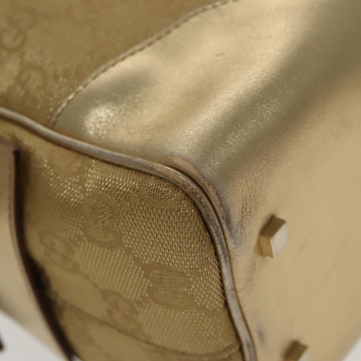 Gucci Gold Canvas Handbag ()