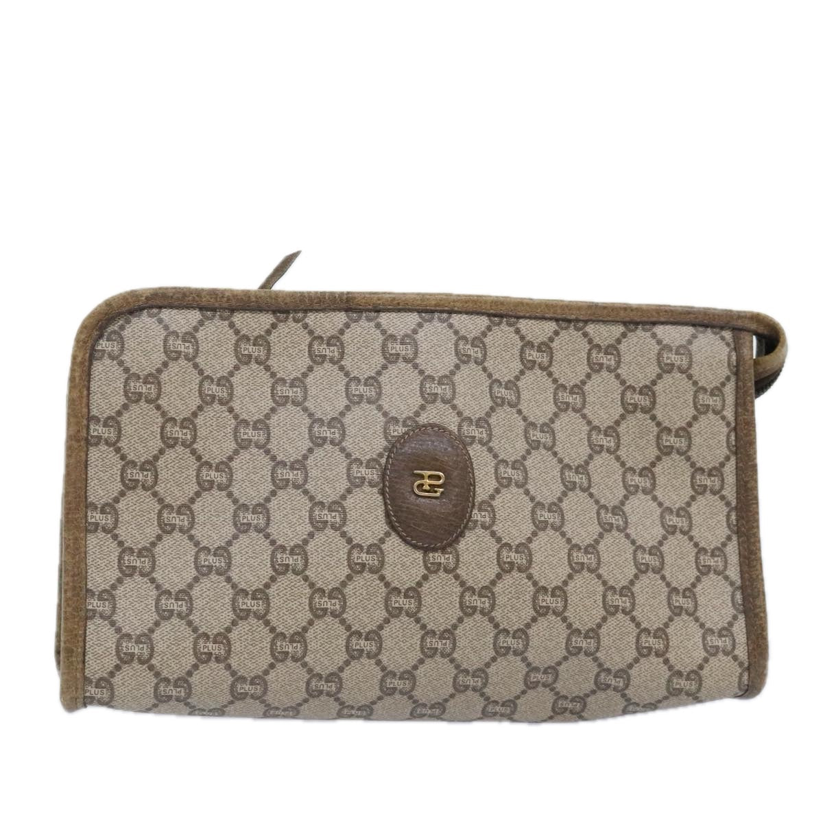 Gucci Beige Canvas Clutch Bag ()