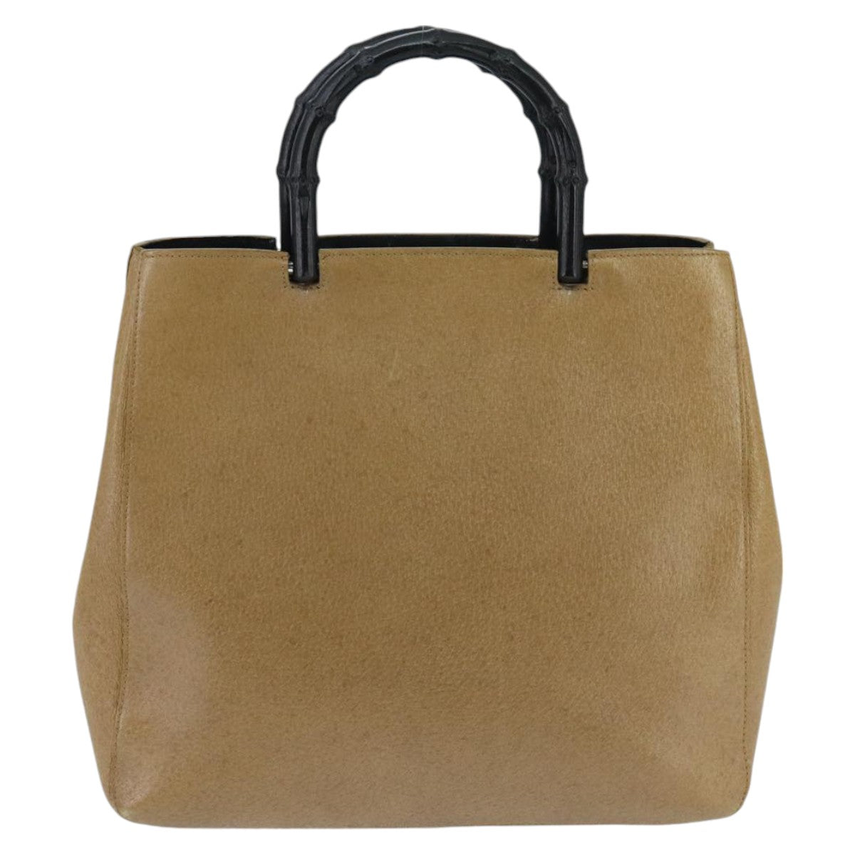 Gucci Bamboo Beige Leather Handbag ()