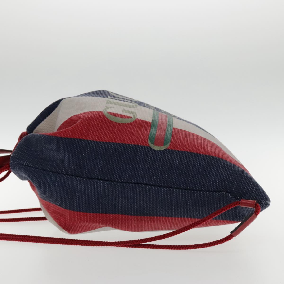 Gucci Blue Canvas Backpack Bag ()