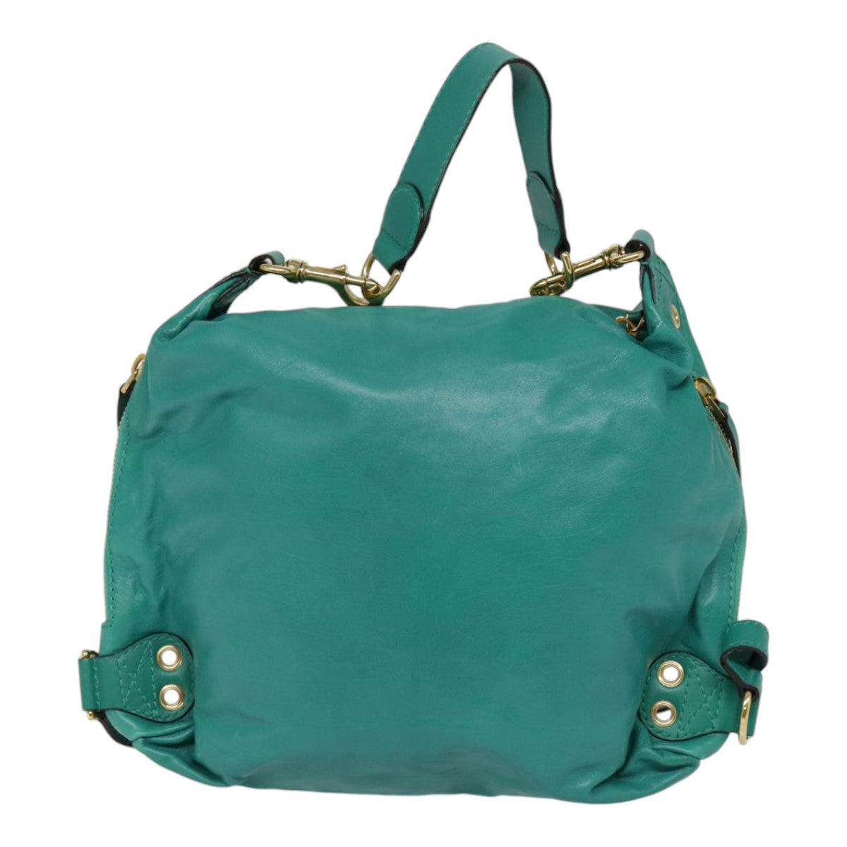 Gucci Green Leather Backpack Bag ()