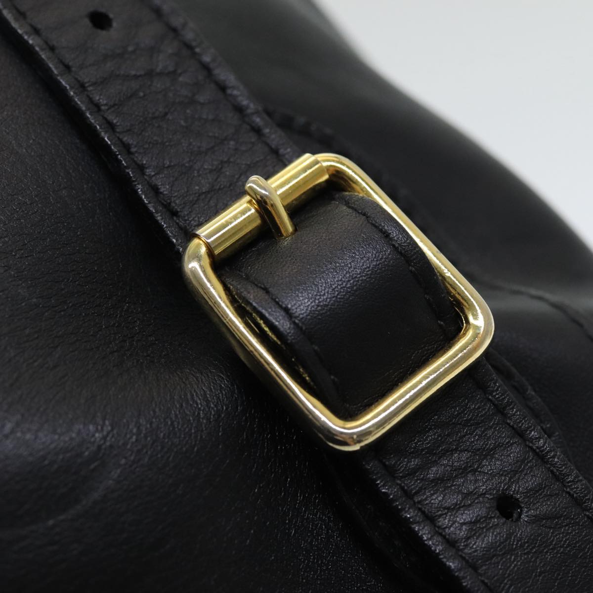 Gucci Bamboo Black Leather Backpack Bag ()