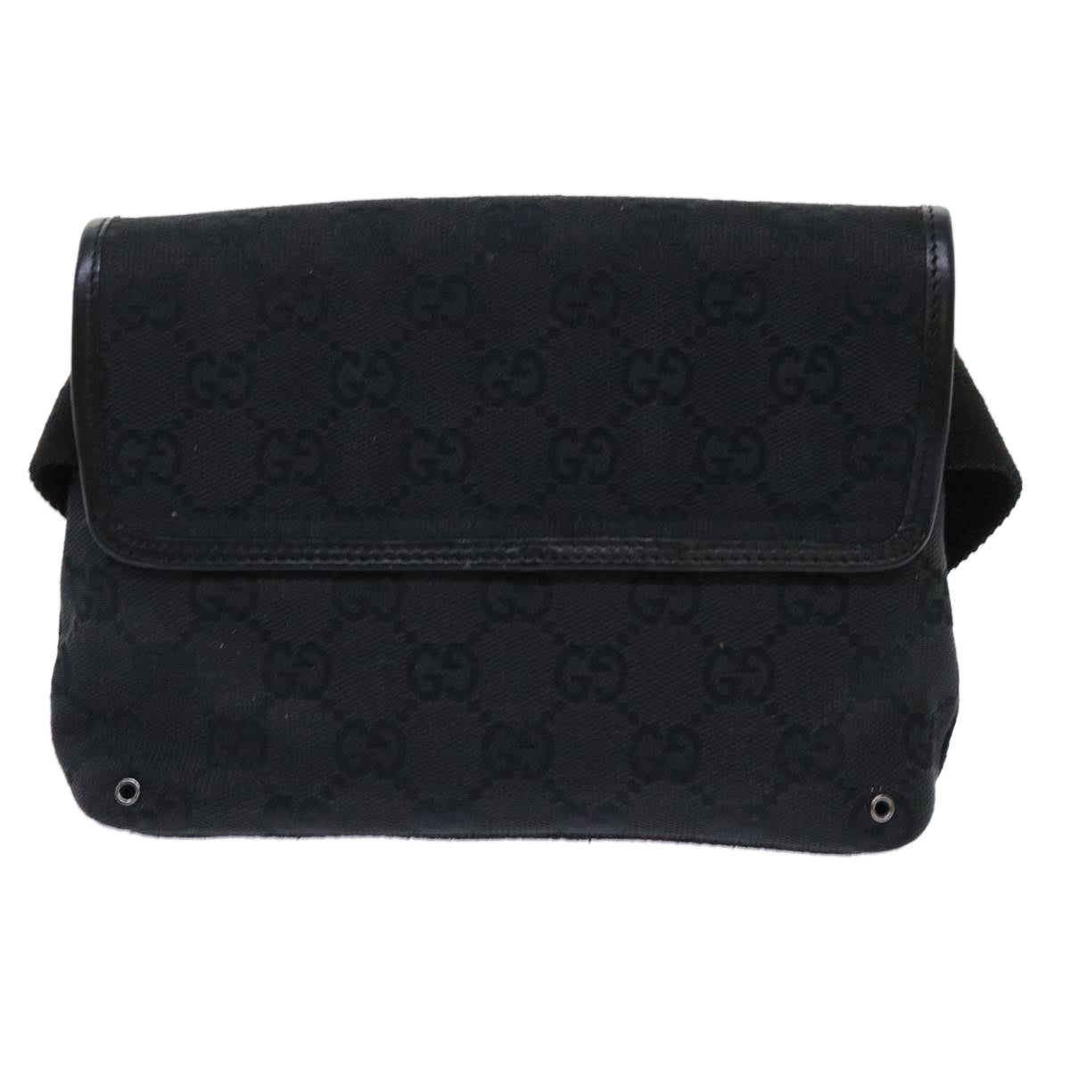 Gucci Gg Canvas Black Canvas Shoulder Bag ()