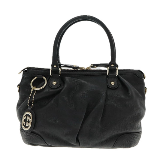 Gucci Sukey Black Leather Handbag ()