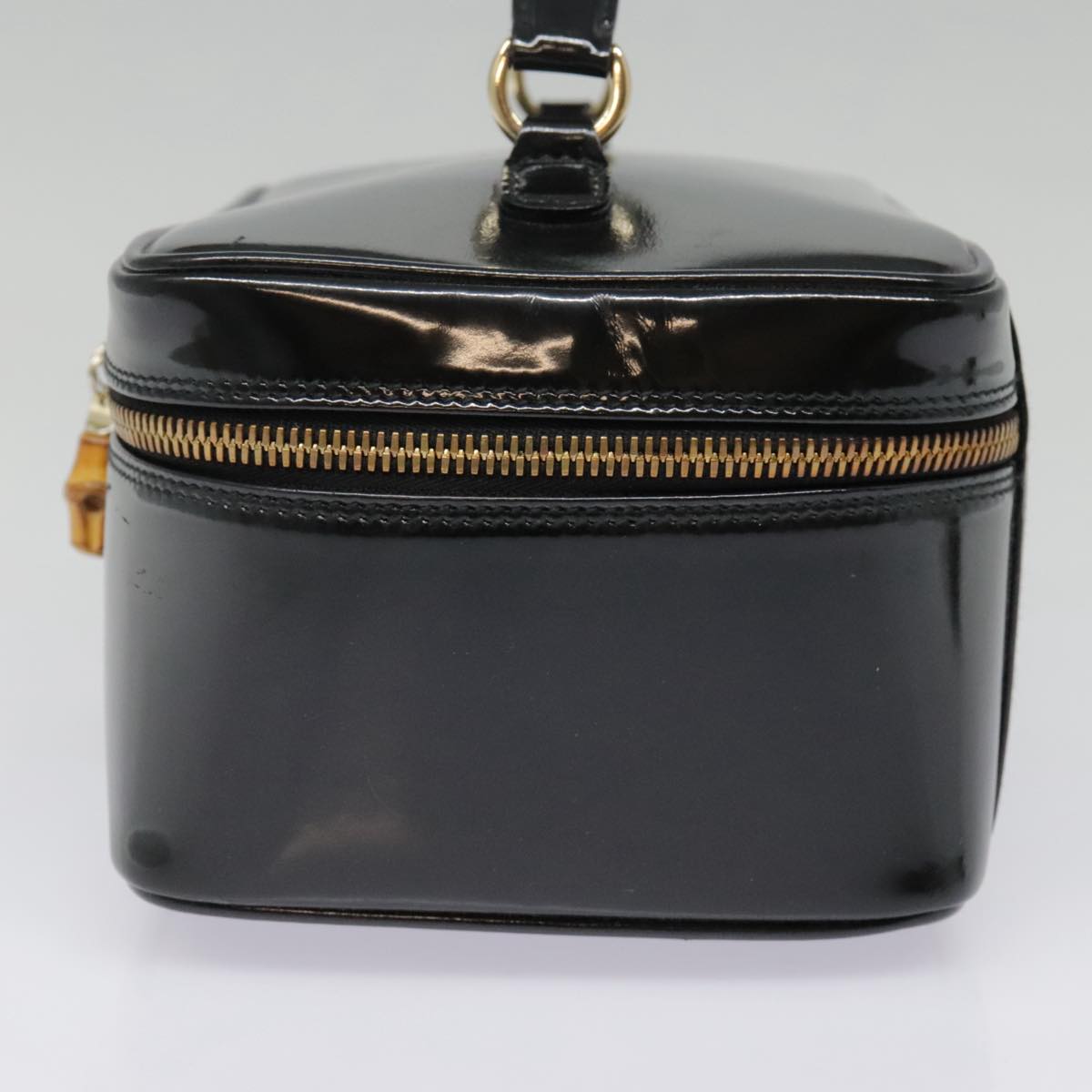 Gucci Bamboo Black Patent Leather Clutch Bag ()