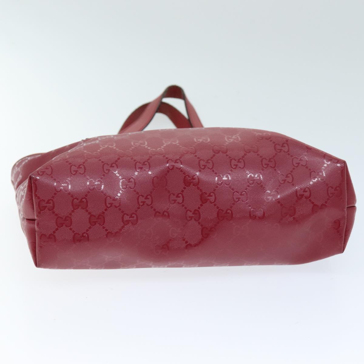 Gucci Gg Supreme Red Leather Tote Bag ()