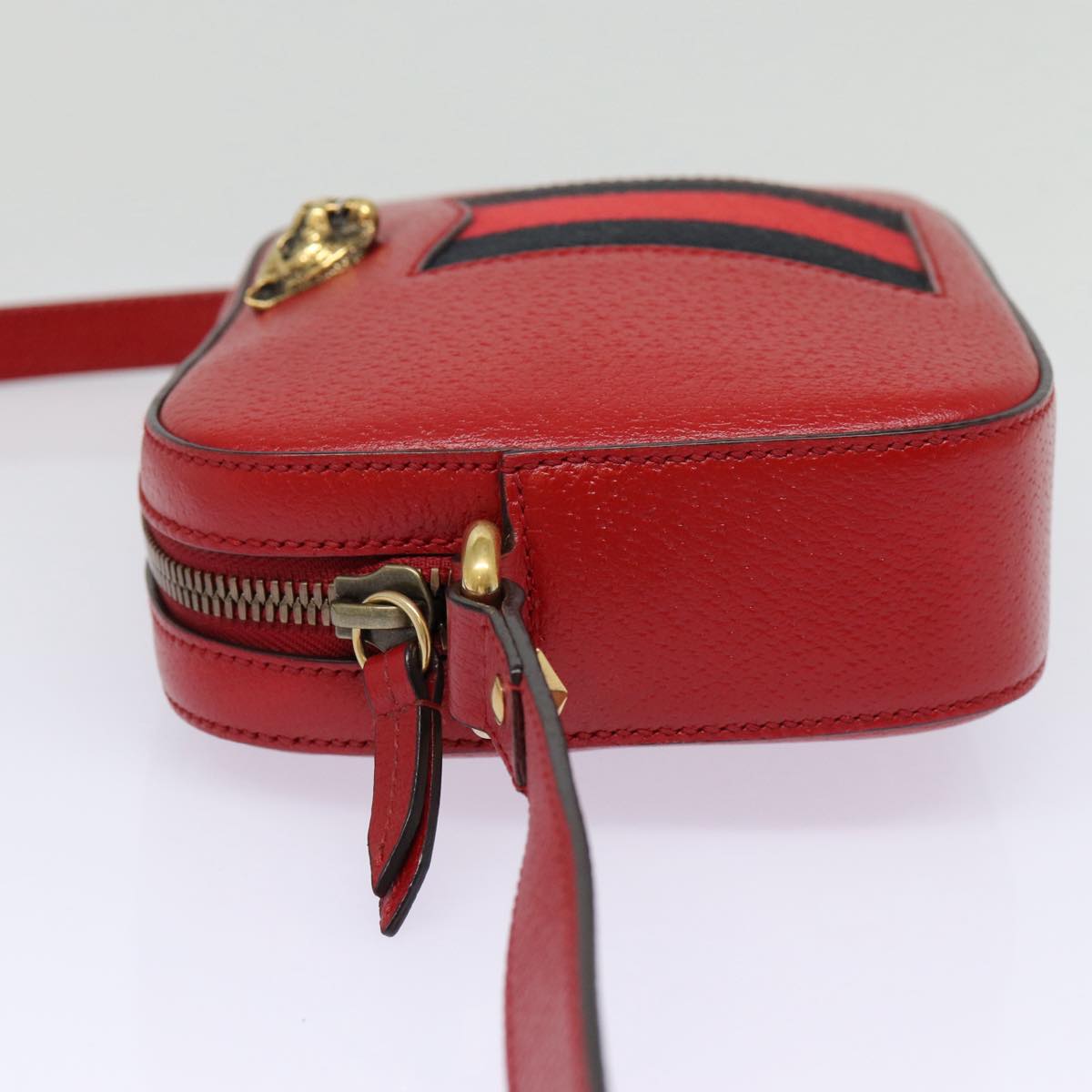 Gucci Animalier Red Leather Shoulder Bag ()