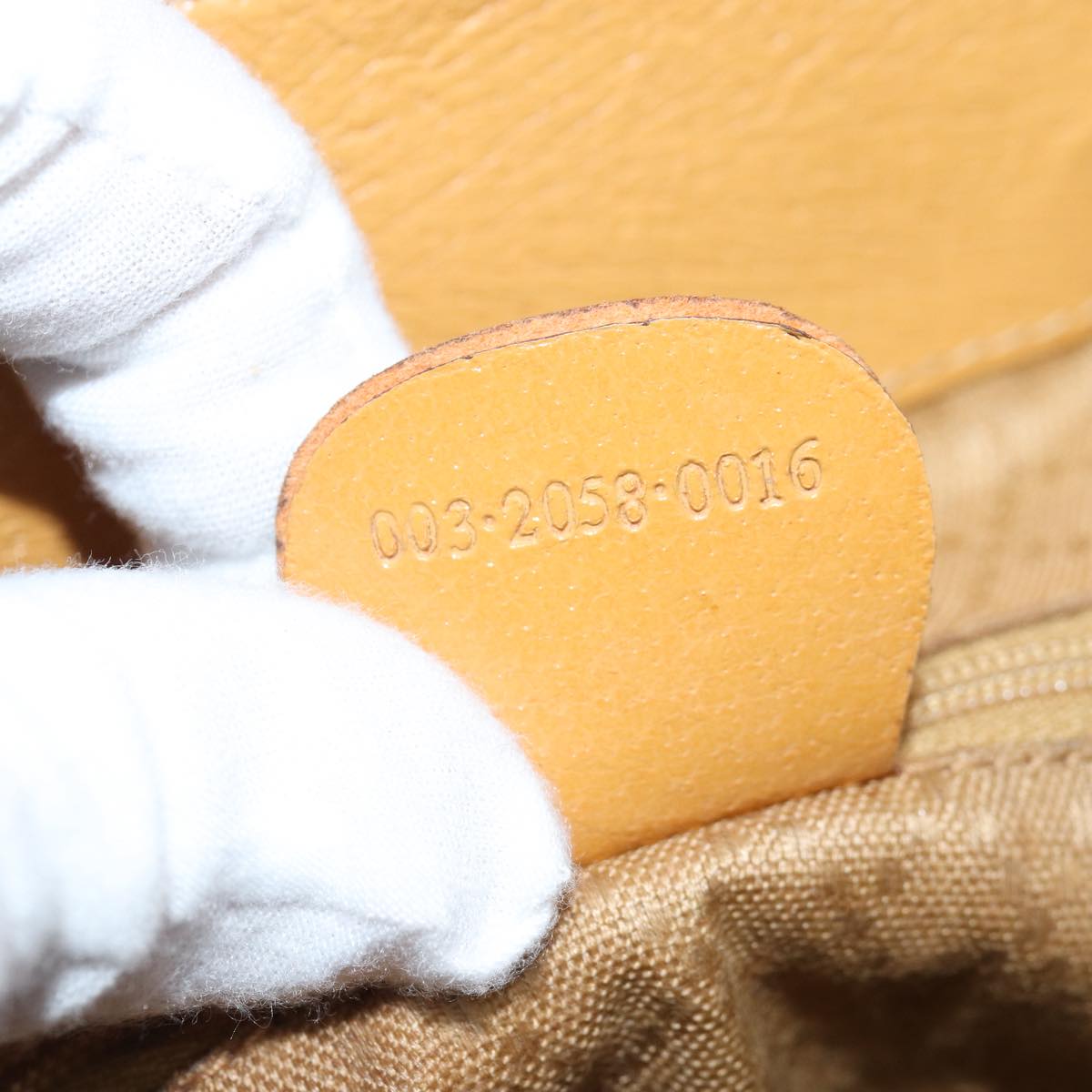 Gucci Bamboo Yellow Leather Backpack Bag ()