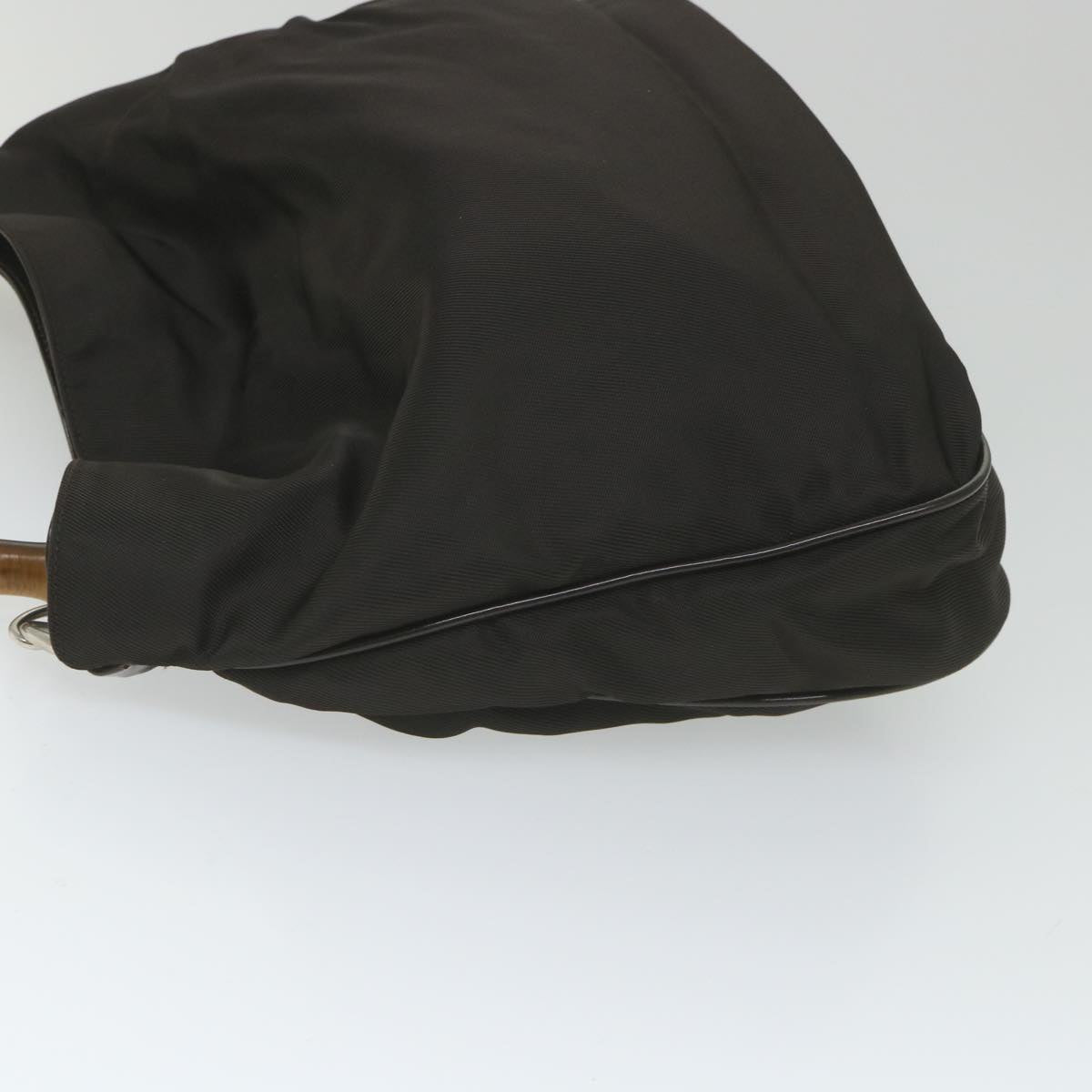 Gucci Bamboo Brown Canvas Shoulder Bag ()
