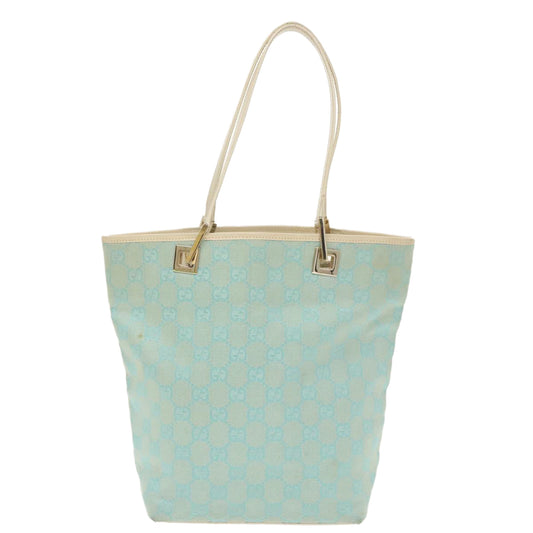 Gucci Gg Canvas Blue Canvas Tote Bag ()