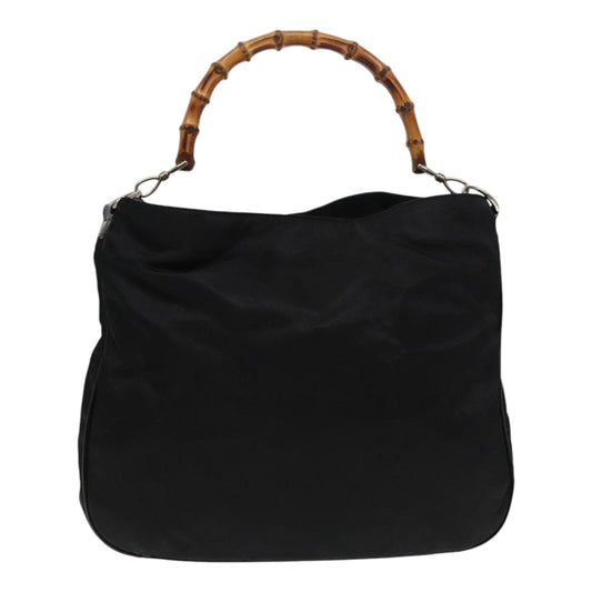 Gucci Bamboo Black Synthetic Handbag ()