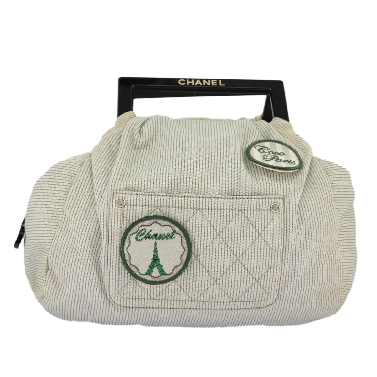 Chanel Beige Canvas Handbag ()