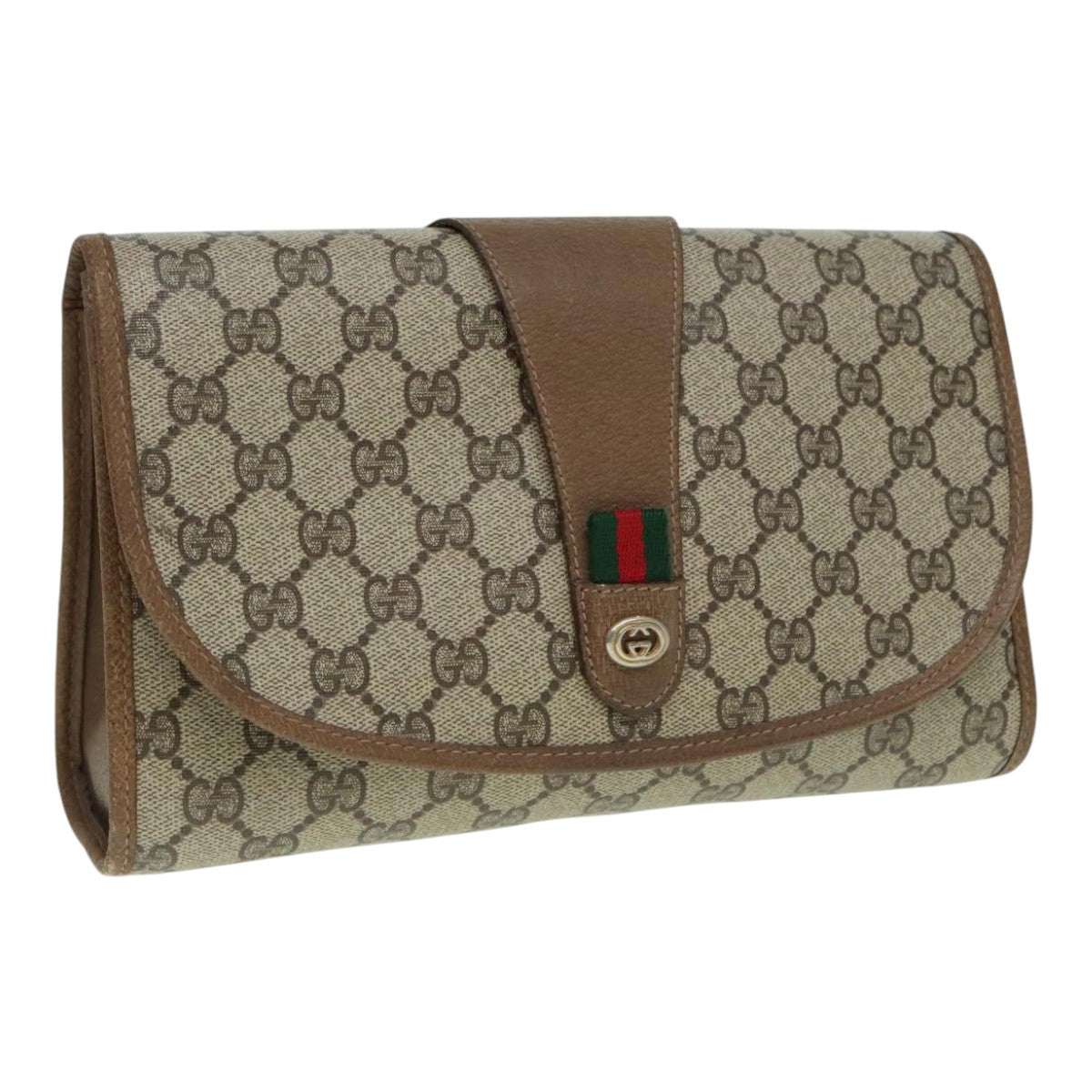 Gucci Beige Canvas Clutch Bag ()