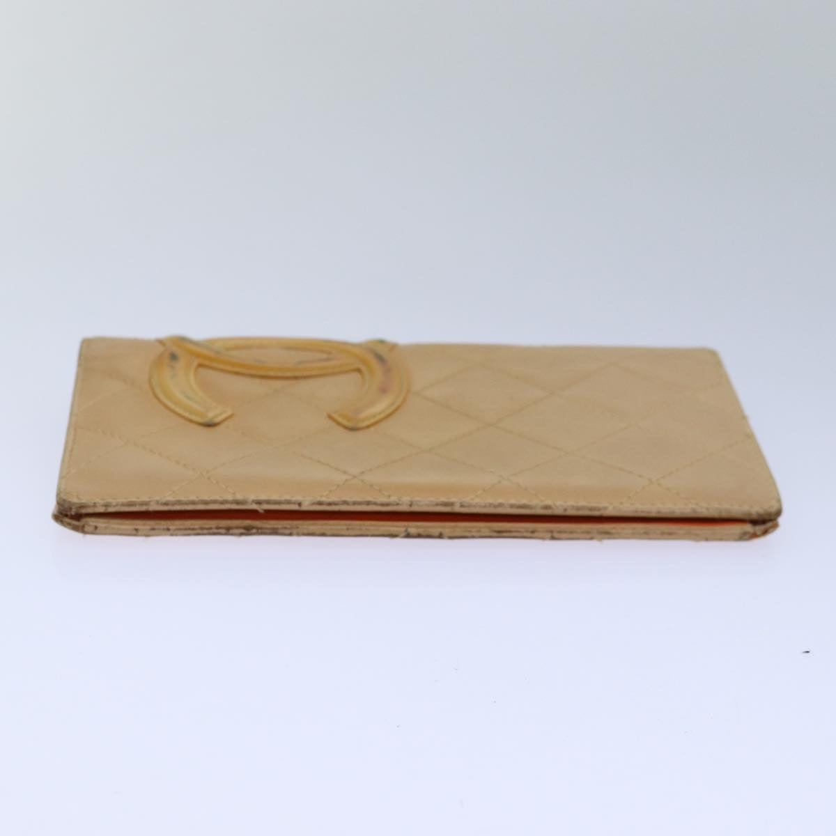 Chanel Cambon Beige Leather Wallet  ()