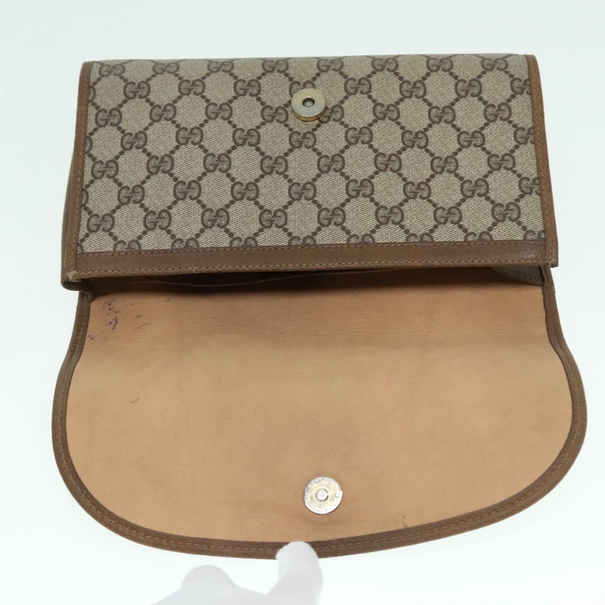 Gucci Beige Canvas Clutch Bag ()