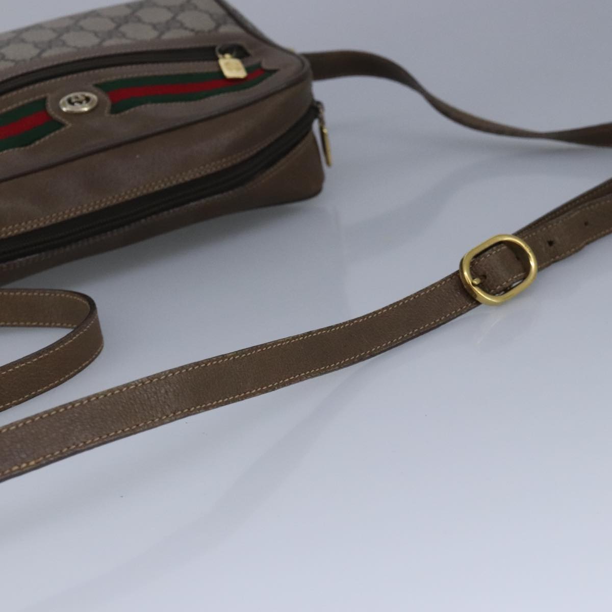 Gucci Ophidia Beige Canvas Shoulder Bag ()