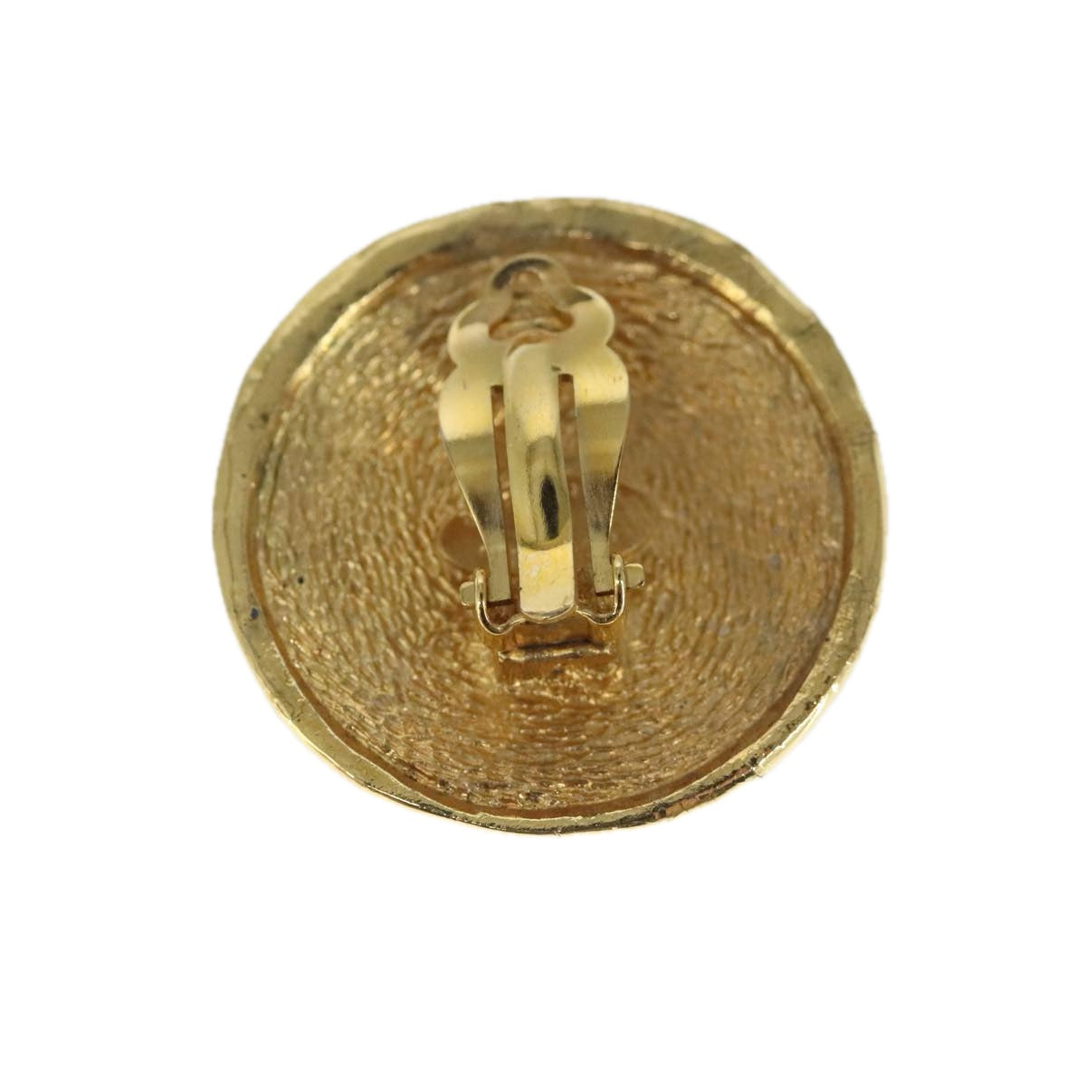 Chanel Cambon Gold Metal Earring Jewelry ()