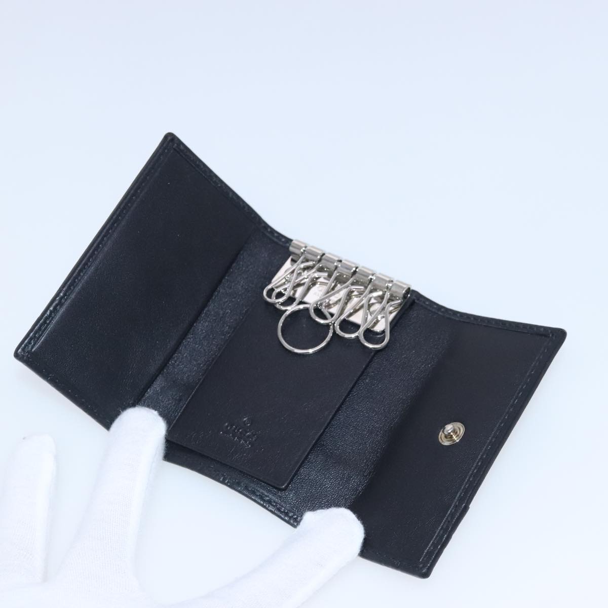 Gucci Key Case Black Leather Wallet  ()