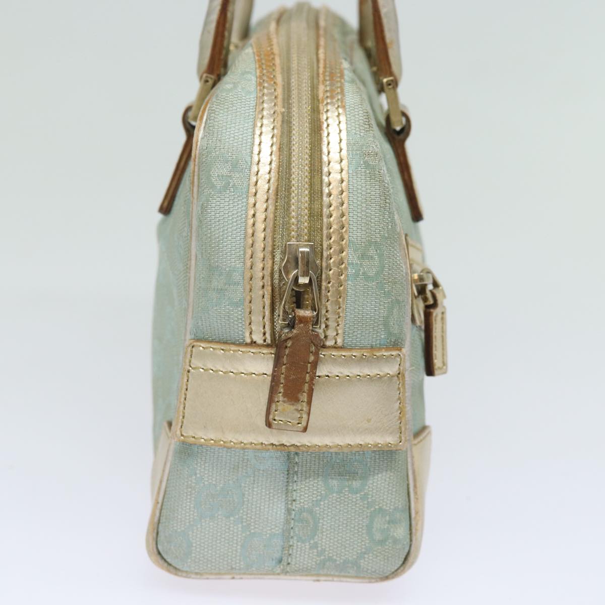 Gucci Bowling Blue Canvas Handbag ()