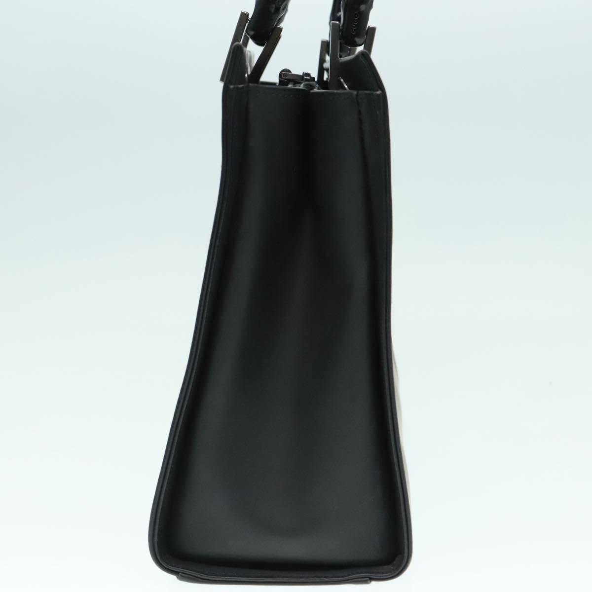 Gucci Bamboo Black Leather Handbag ()