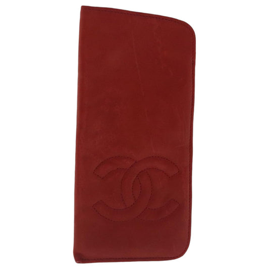 Chanel Red Leather Wallet  ()