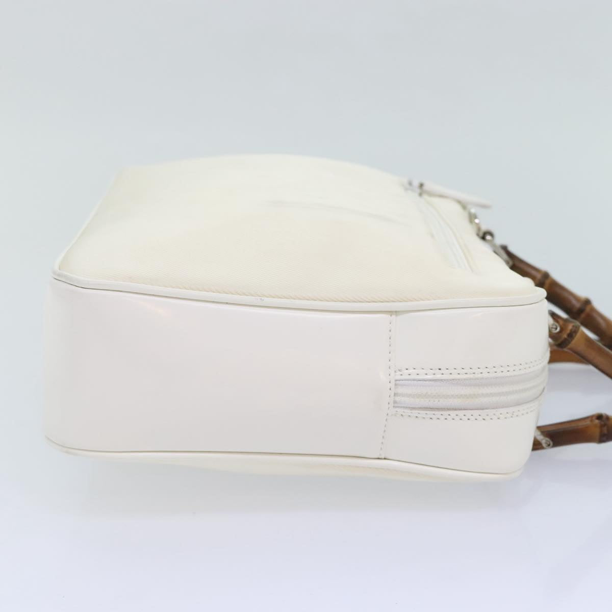 Gucci Bamboo White Leather Handbag ()