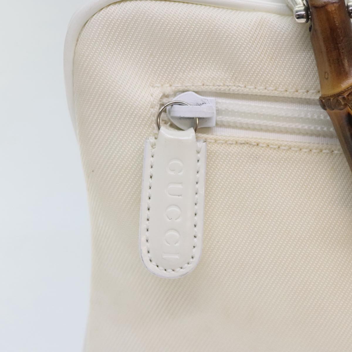 Gucci Bamboo White Leather Handbag ()