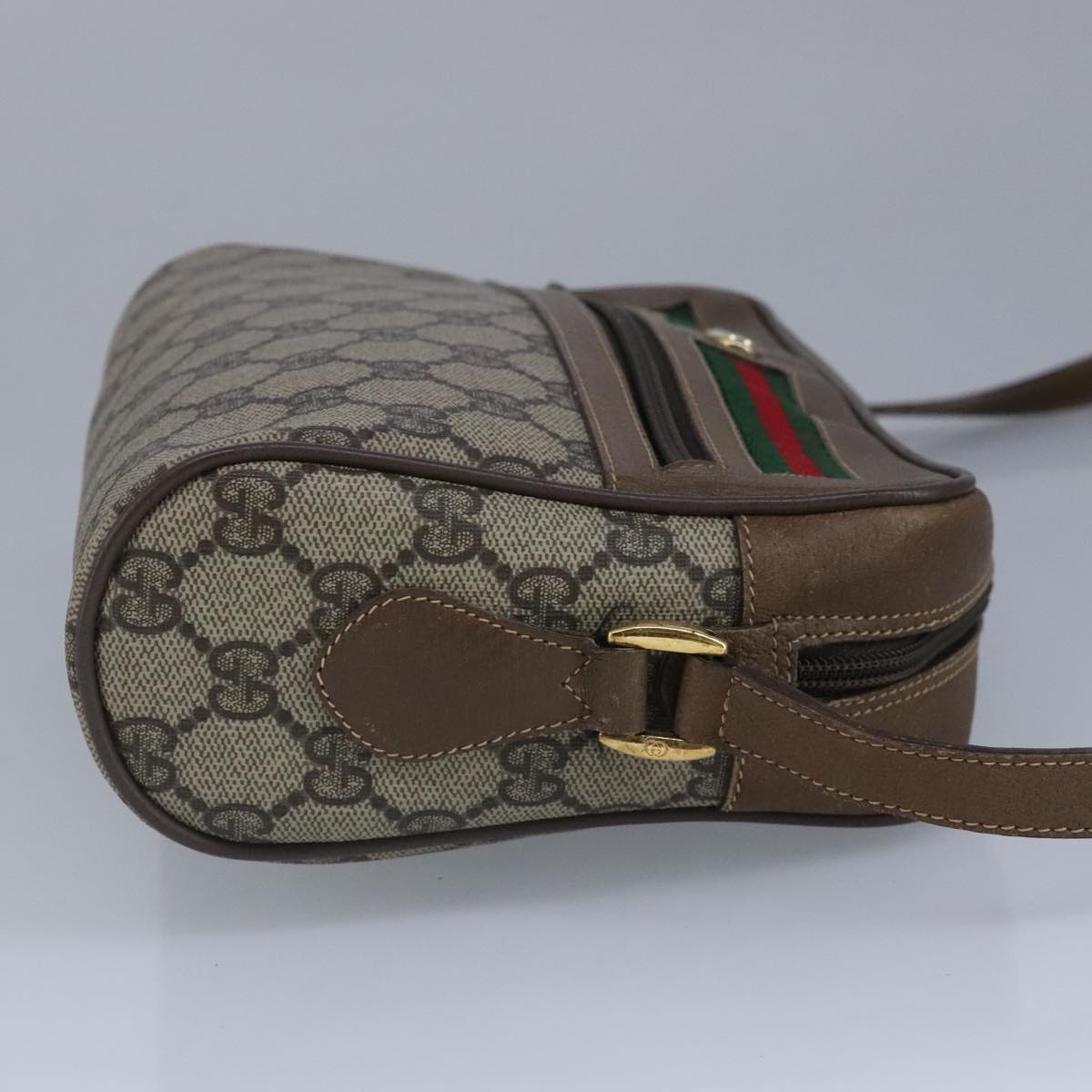 Gucci Ophidia Beige Canvas Shoulder Bag ()