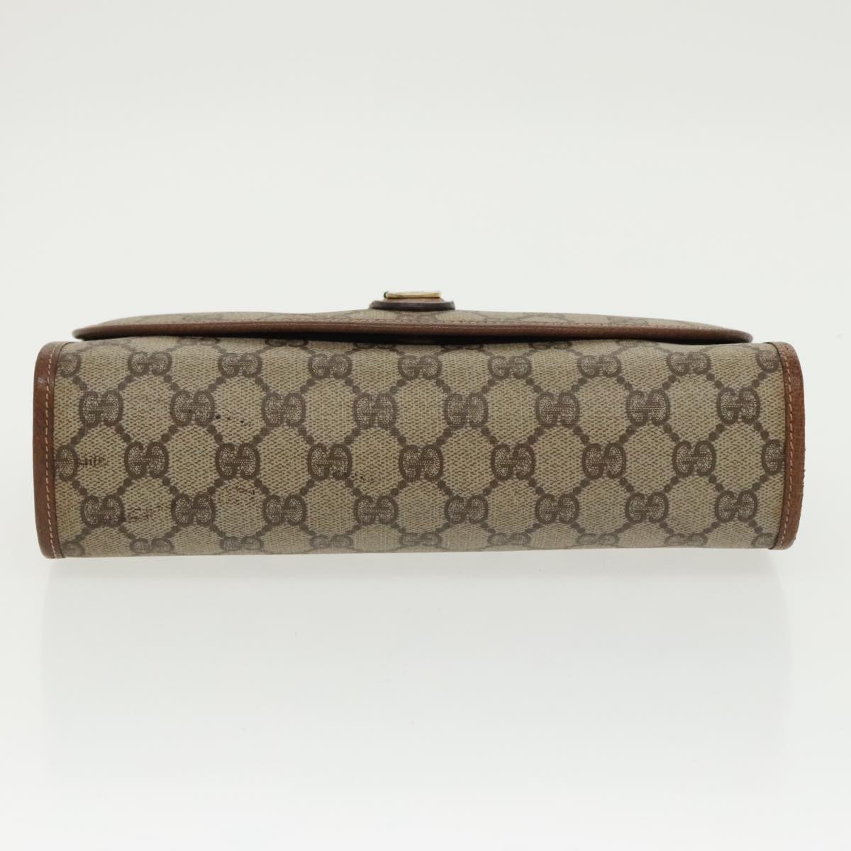 Gucci Gg Supreme Brown Canvas Clutch Bag ()