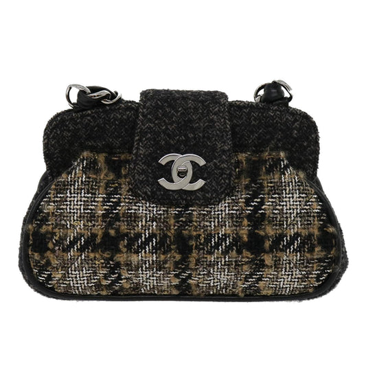 Chanel Black Wool Shoulder Bag ()