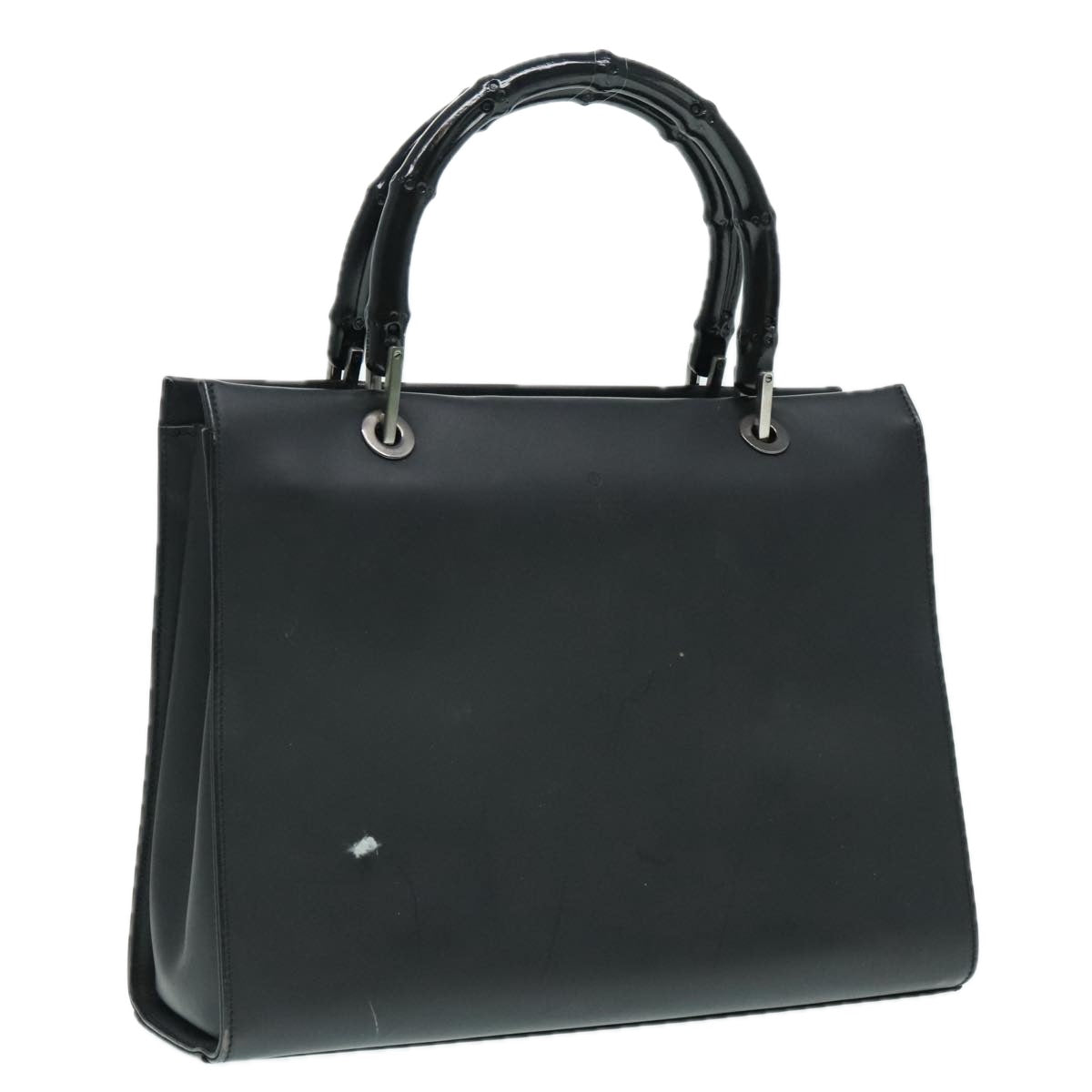 Gucci Bamboo Black Leather Handbag ()