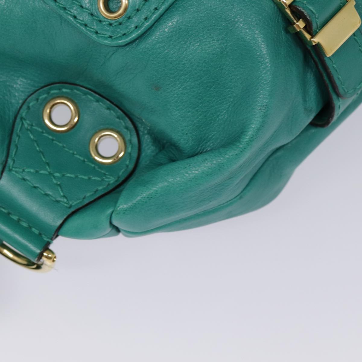 Gucci Green Leather Backpack Bag ()