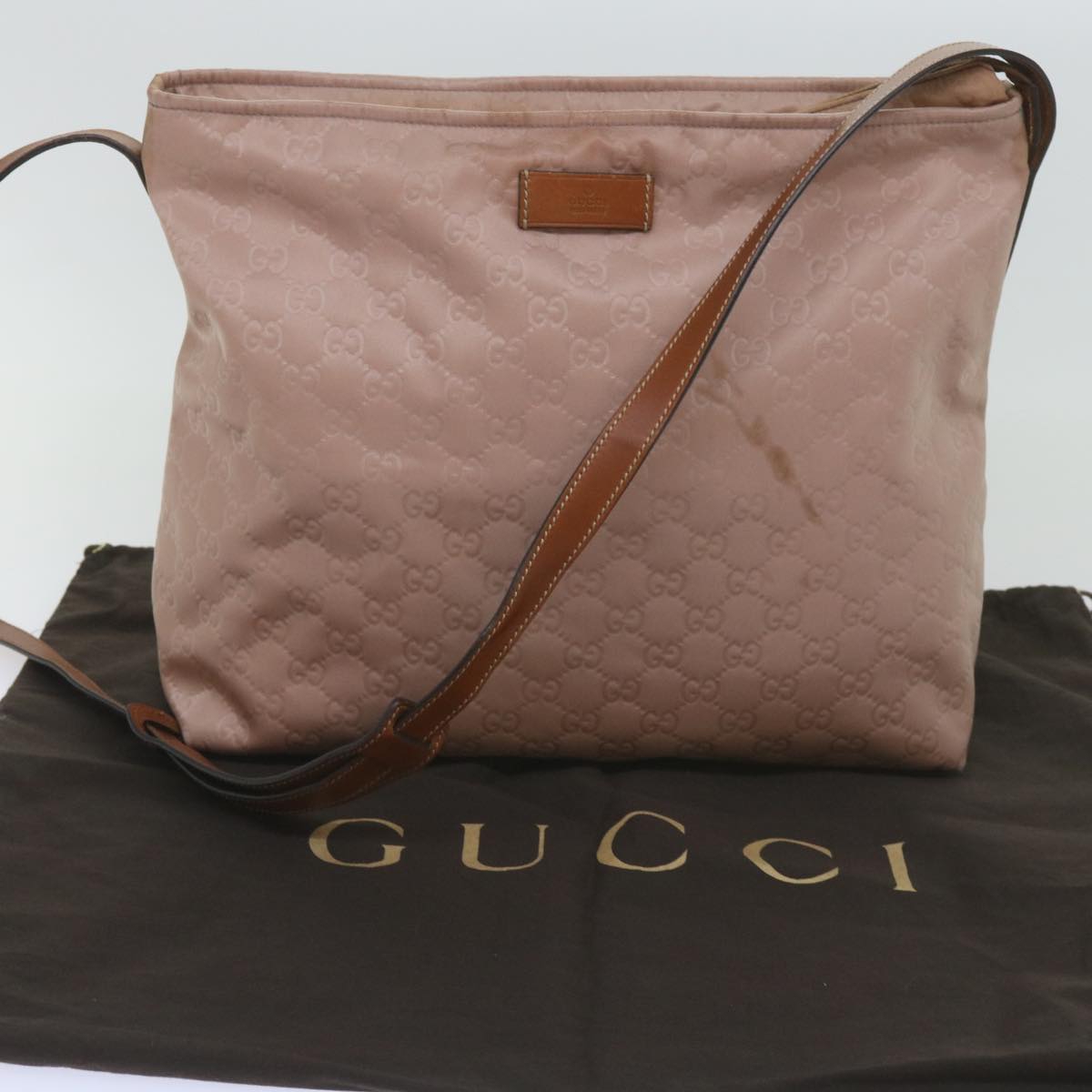 Gucci Gg Nylon Pink Synthetic Shoulder Bag ()