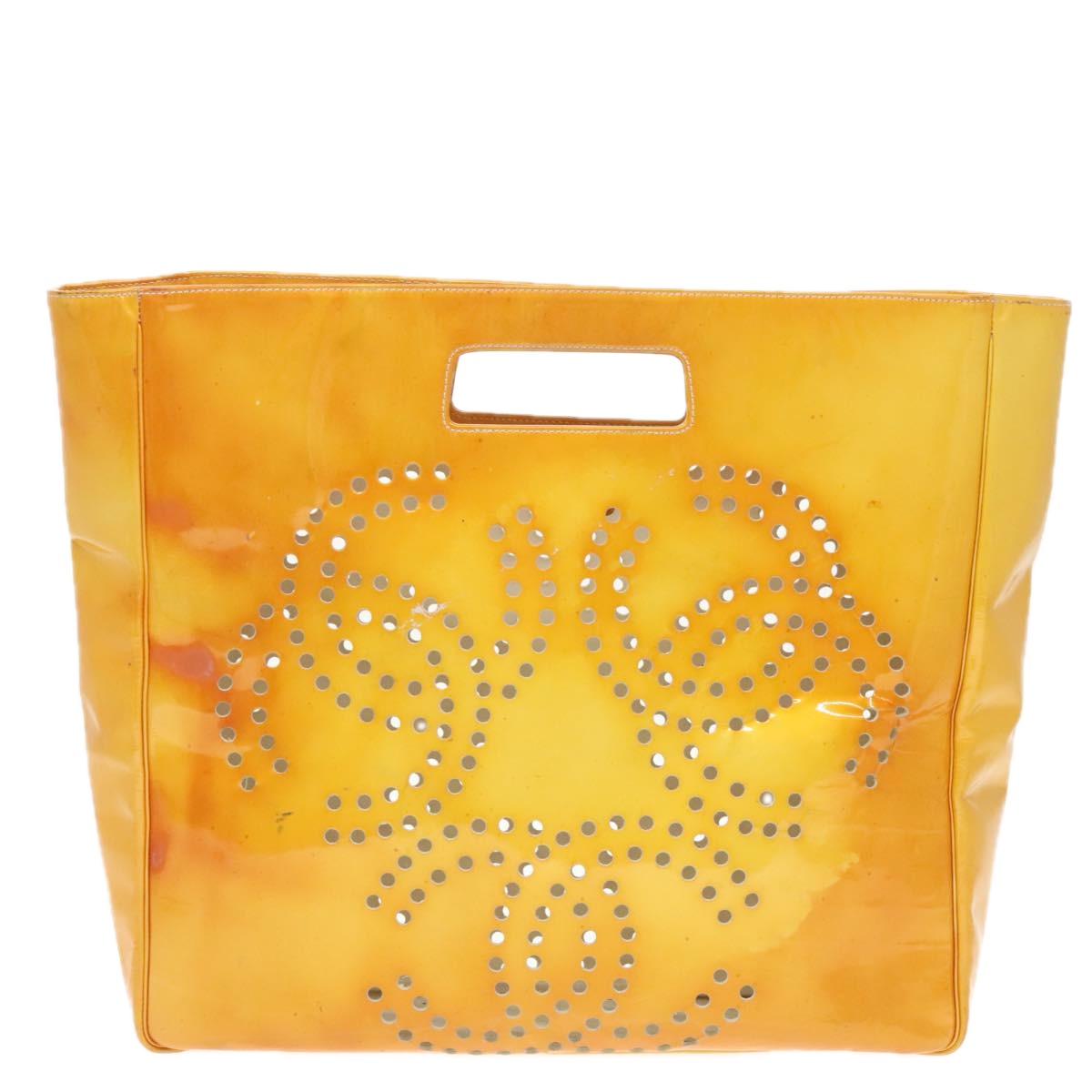 Chanel Yellow Patent Leather Handbag ()