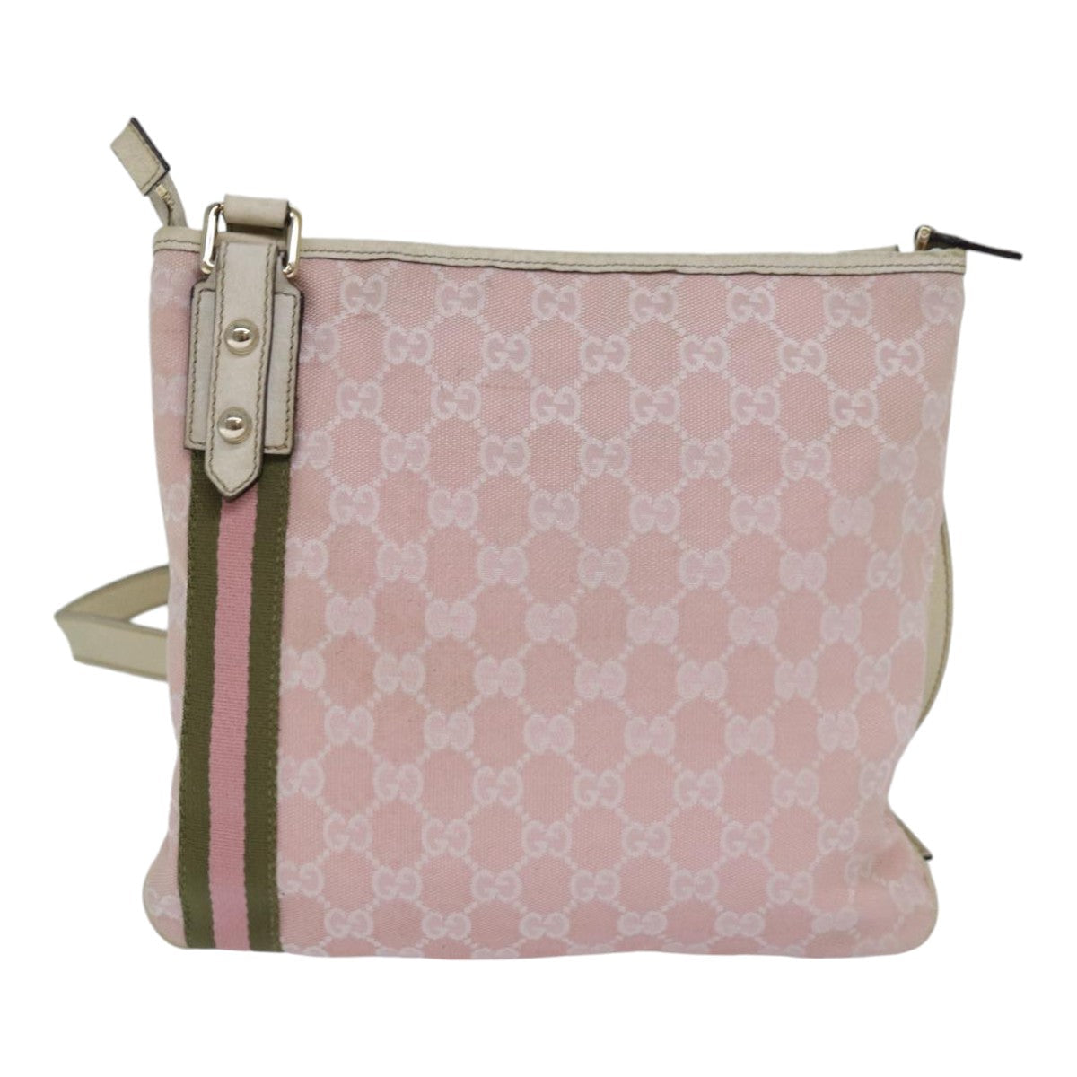 Gucci Gg Canvas Pink Canvas Shoulder Bag ()