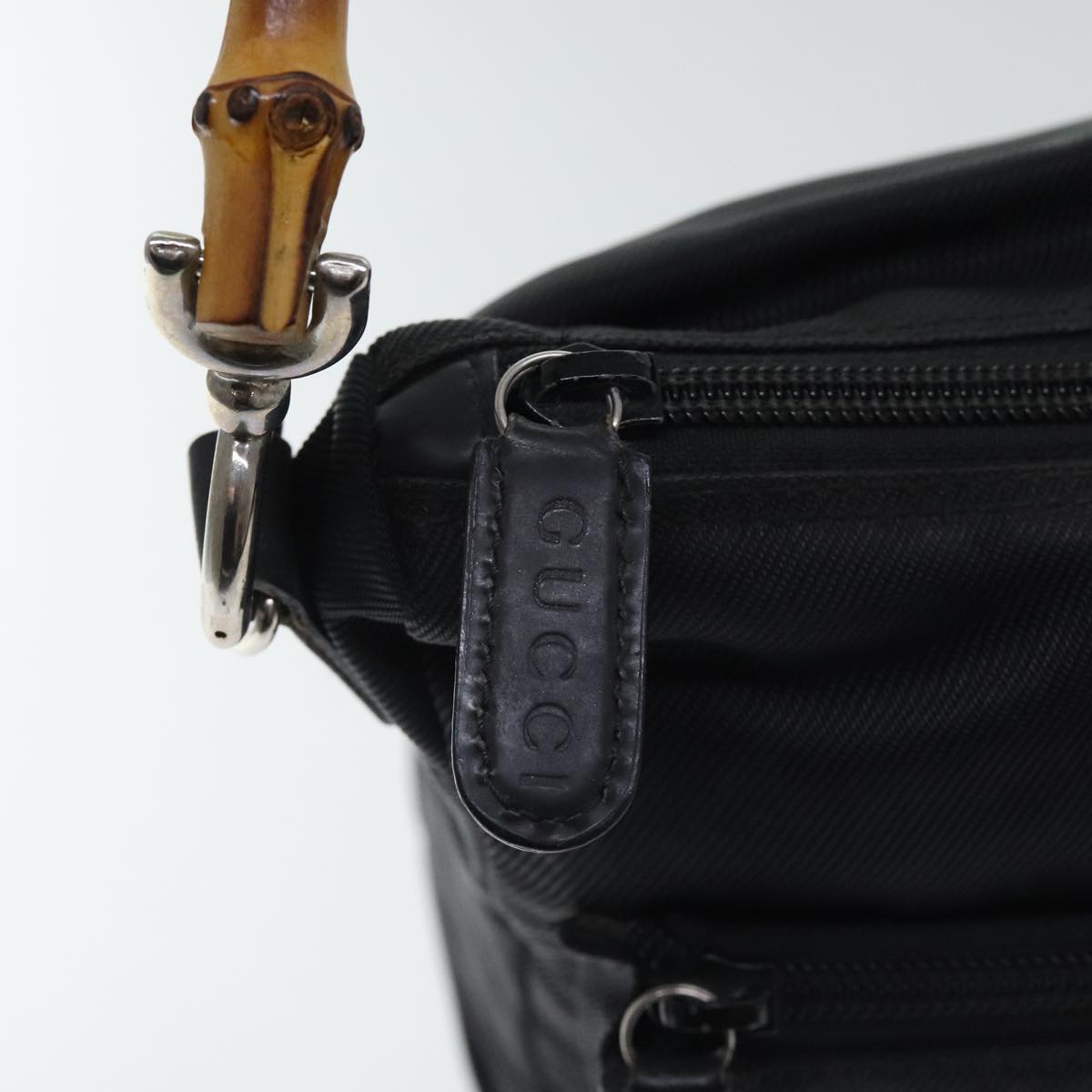 Gucci Bamboo Black Synthetic Handbag ()