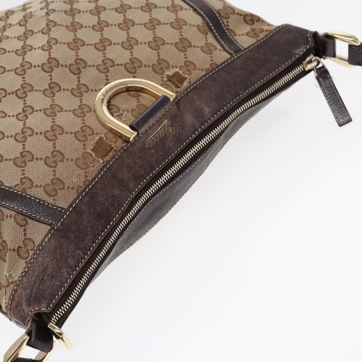 Gucci Abbey Brown Canvas Shoulder Bag ()