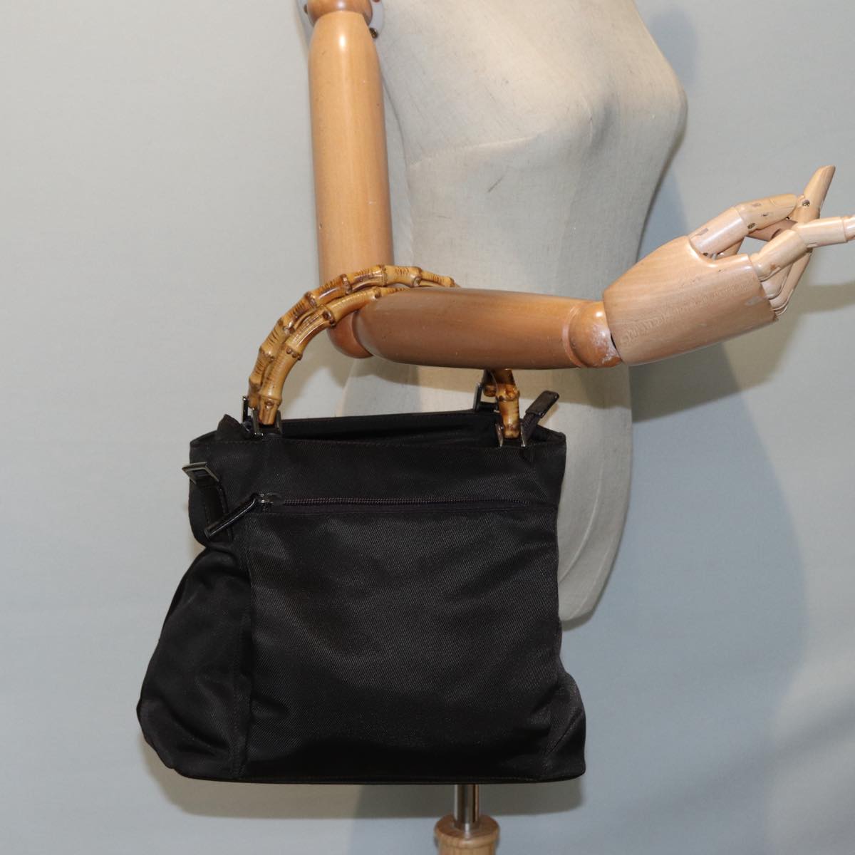 Gucci Bamboo Brown Synthetic Handbag ()