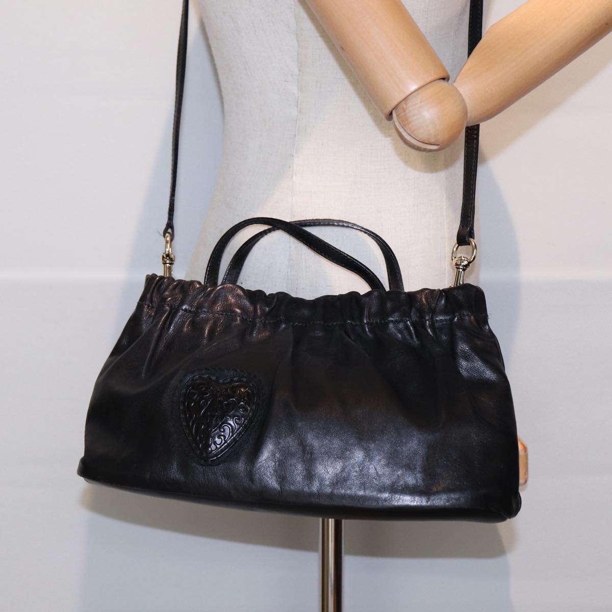 Gucci Black Leather Handbag ()