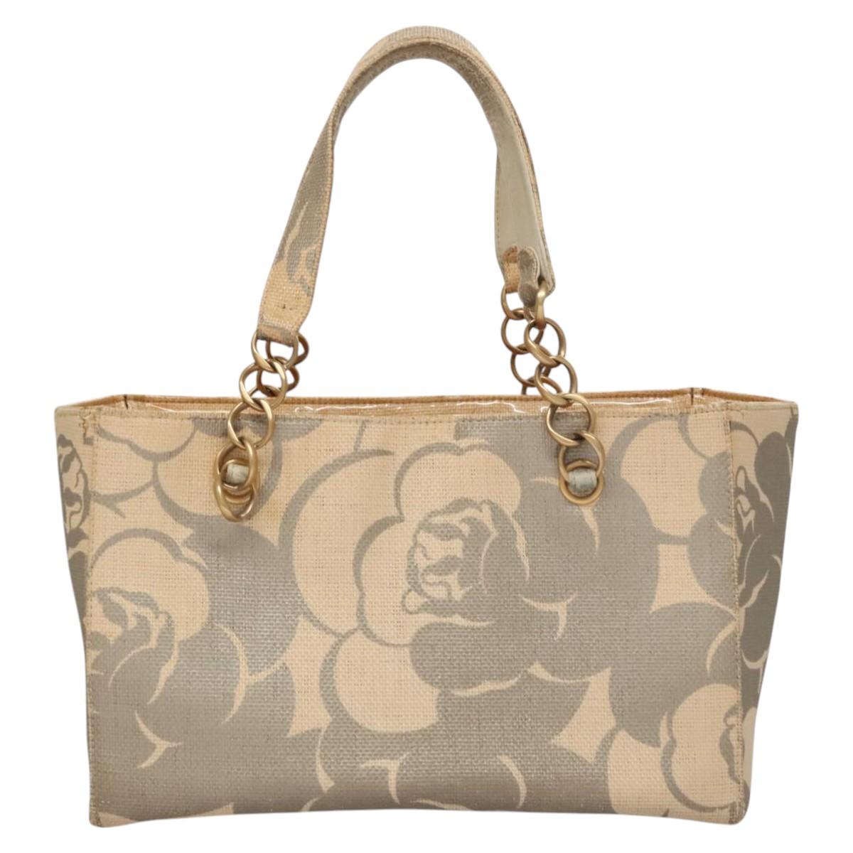 Chanel Camellia Beige Wood Shoulder Bag ()