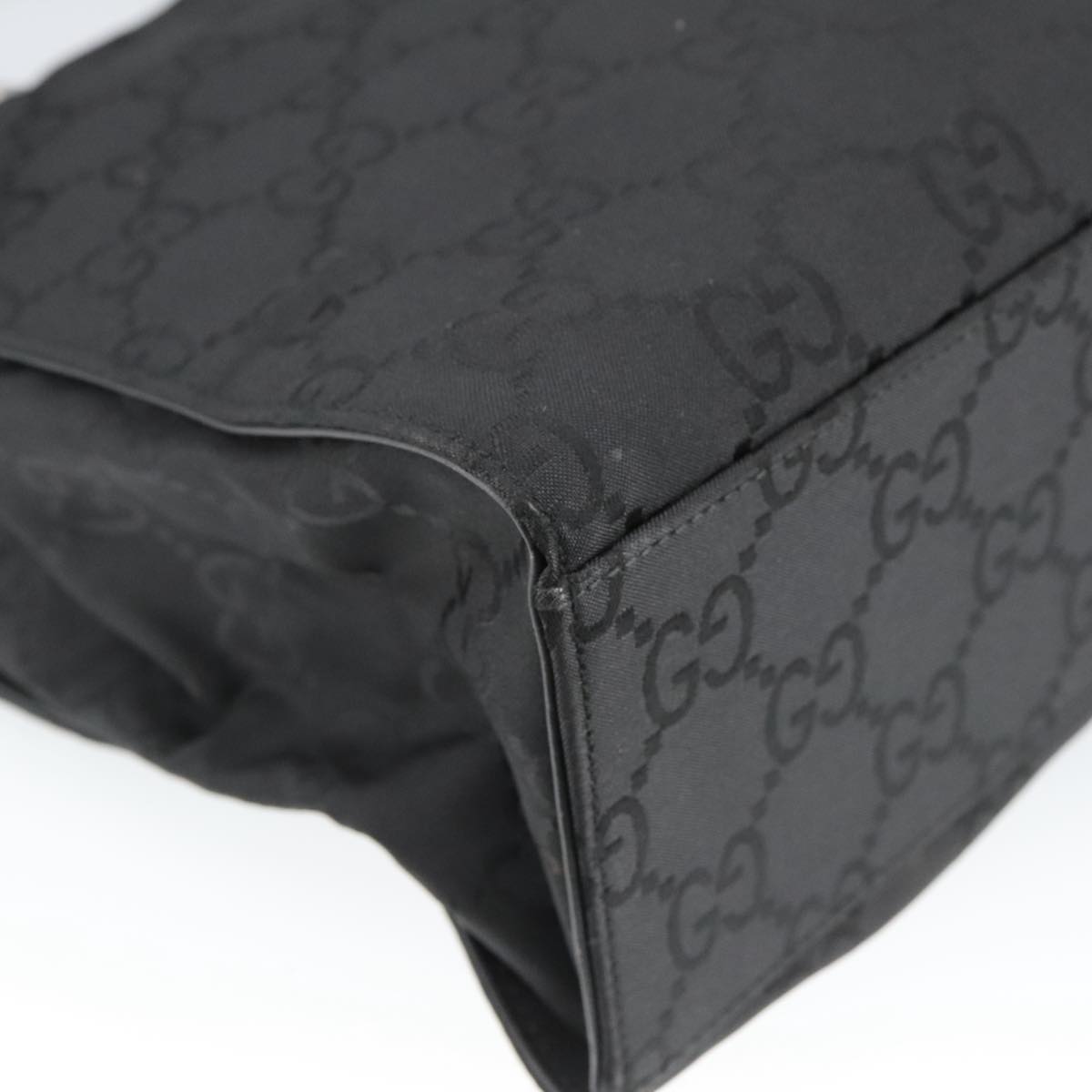 Gucci Bamboo Black Canvas Tote Bag ()