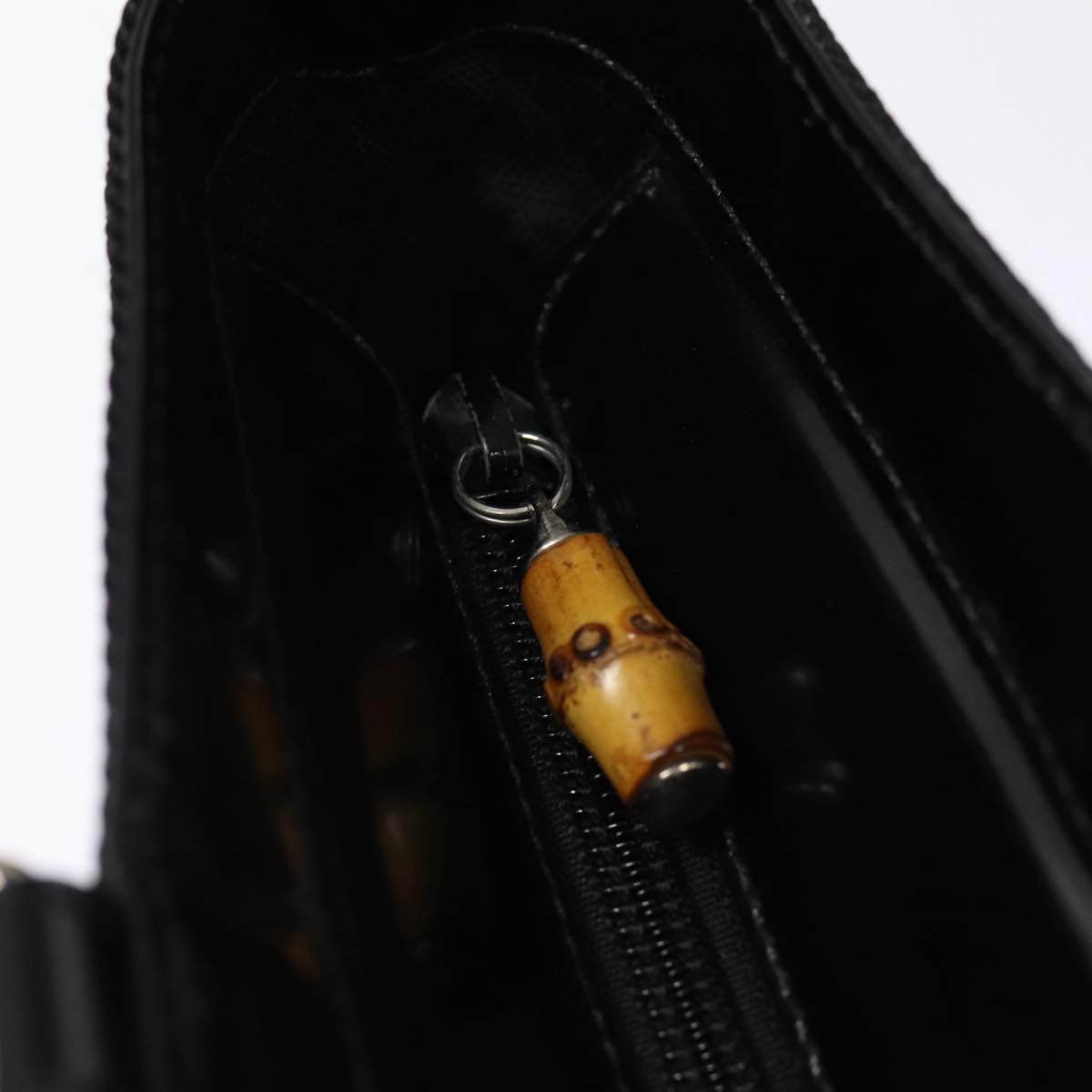 Gucci Bamboo Black Synthetic Handbag ()