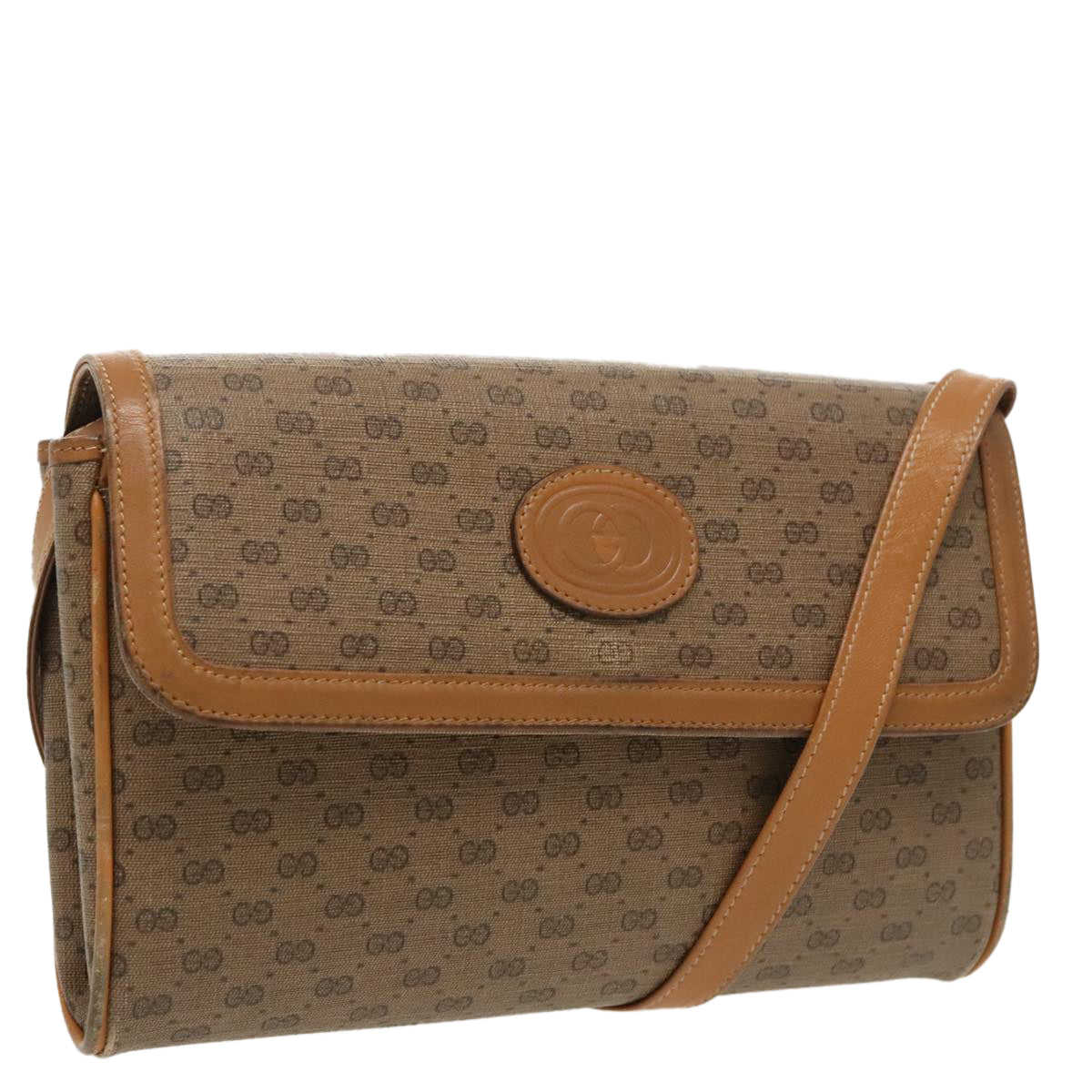Gucci Micro Small Gg Canvas Brown Canvas Shoulder Bag ()